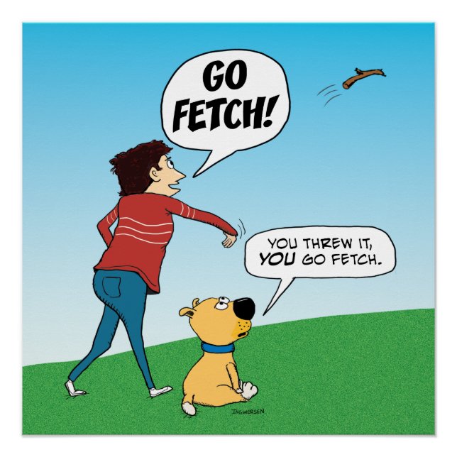 Poster Drôle Pas de Chien de Récupération (Devant)