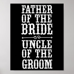 Poster Drôle Père De L'Oncle De Mariée Du Groom Hallo