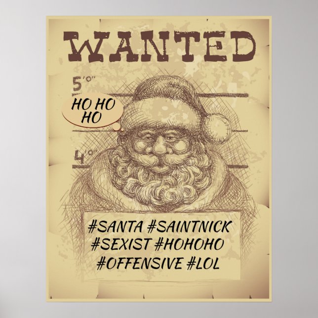 Poster drôle Père Noël (Devant)