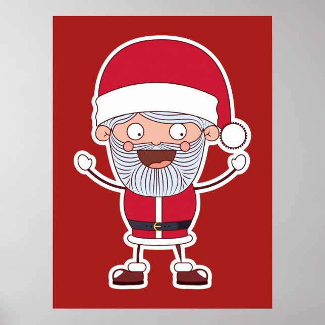 Poster drôle Père Noël (Devant)