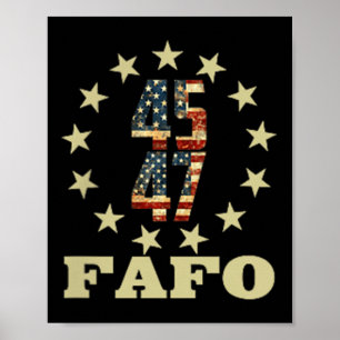 Poster Drôle Photo Fafo Trump