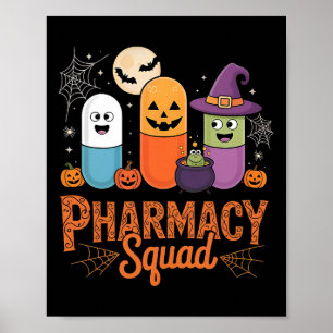 Poster Drôle pilules Pharmacienne Pharmacienne Squad Cute