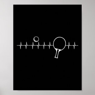 Poster Drôle Ping Pong Cadeau Pour Hommes Femmes Tennis D