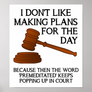 Poster drôle prémédité