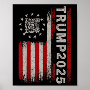 Poster Drôle président du Qr Trump 4547 Tee Trump Dancing