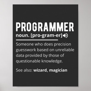 Poster Drôle Programmer Code Développeur Définition