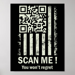 Poster Drôle Qr Scan Me Trump 45_47 Tee Trump Dancing Cod