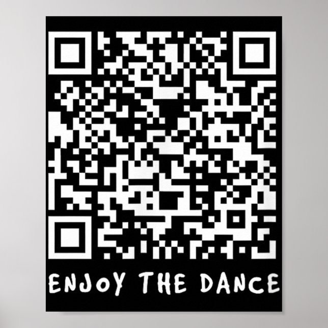 Poster Drôle Qr Trump Danser Code interactif _1 (Devant)