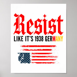 Poster Drôle résister à la citation résiste comme c'est 1