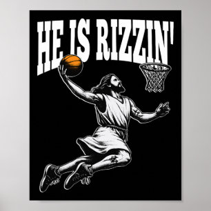 Poster Drôle Rétro Il Est Rizzin Christian Pâques En Joua