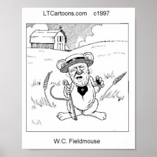 Poster Drôle Rick London Field Mouse Comic