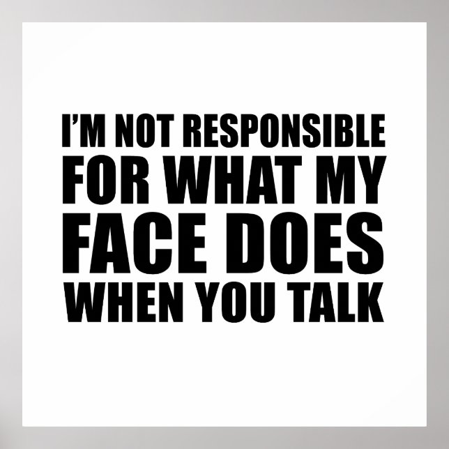 Poster Drôle sarcastique citations sarcastique humour int (Devant)