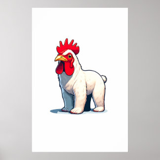 Poster Drôle Sauvez L'Ours De Pollo Ours Wall Art