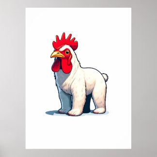 Poster Drôle Sauvez L'Ours De Pollo Ours Wall Art