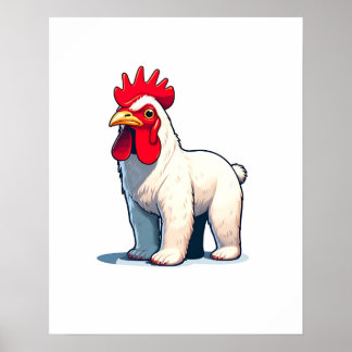 Poster Drôle Sauvez L'Ours De Pollo Ours Wall Art