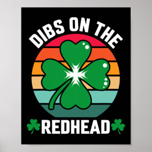 Poster Drôle Shamrock Irlandais De Jour de la Saint Patri