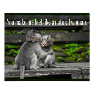 Poster Drôle singe Ape Gorilla Nemes avec des paroles amu