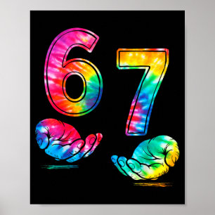 Poster Drôle Six Sept 6 7 Mème Gen Alpha Argot 6 7 Mains