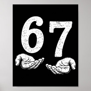 Poster Drôle Six Sept 6 7 Meme Gen Alpha Argot 6 7 Meme