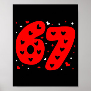Poster Drôle Six Sept 6 7 Mème Gen Alpha Argot 6 7 Valen