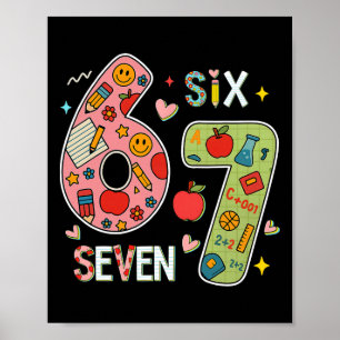 Poster Drôle Six Sept 6 7 Mème Professeur Conception Pour
