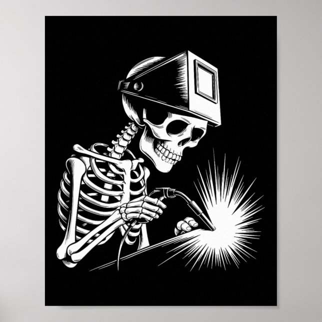 Poster Drôle Skeleton Welvers Éffrayant Halloween Wel (Devant)