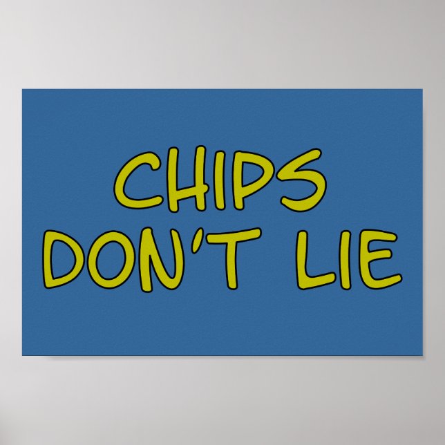 Poster Drôle slogan parodique Chips (Devant)