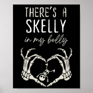 Poster Drôle Squelette Il y a Skelly dans ma grossesse ve