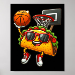 Poster Drôle Taco Jouer Sketll Mexicain Cinco De Mayo Ki