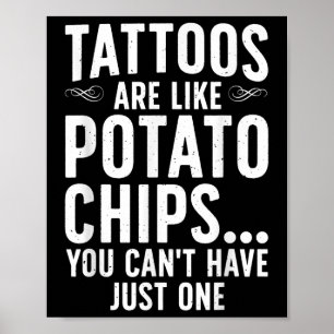 Poster Drôle Tatouage Design Pour Hommes Femmes Tatouage