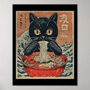 Poster Drôle Tee - shirts Graphiques Kawaii Chat Anime Ca