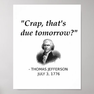 Poster Drôle Thomas Jefferson Histoire Usa Enseignant Élè