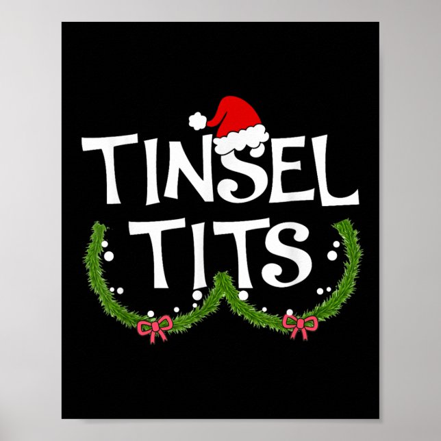 Poster Drôle Tinsel jumelé Jingle Couples de Noël (Devant)