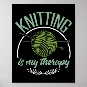 Poster Drôle Tricot Chemise Joke Knitter Citation J'aime 