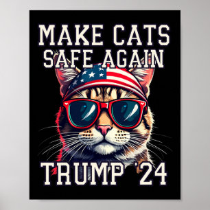 Poster Drôle Trump 24 Président Débat Mème Faire Des Chat