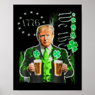Poster Drôle Trump Jour de la Saint Patrick Nous Le Peupl