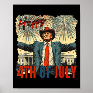 Poster Drôle Trump Joyeux Jour 4 juillet de l'Indépendanc