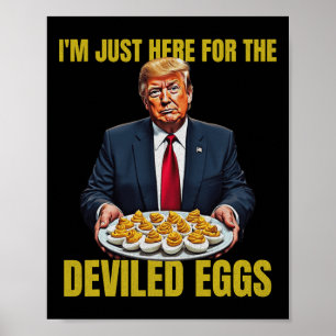Poster Drôle Trump Thanksgiving Je suis juste ici pour le