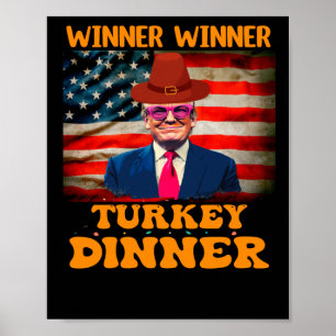 Poster Drôle Trump Winner Dîner Turquie Thanksgivi