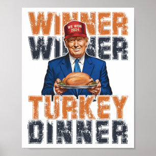 Poster Drôle Trump Winner Dîner Turquie Thanksgivi