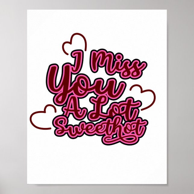 Poster Drôle, tu me manques beaucoup ma chérie (Devant)