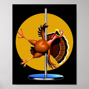 Poster Drôle Turquie Danser Vêtements Danser Pole Thanksg