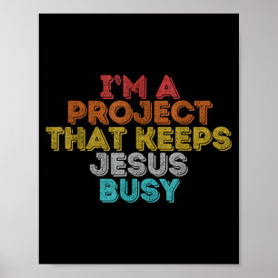 Poster Drôle un projet qui occupe Jésus chrétien