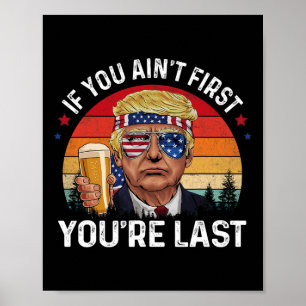 Poster Drôle Vintage 4 juillet Donald Trump Qui Me Boit