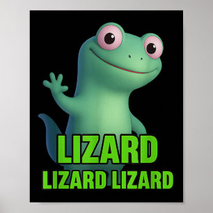 Poster Drôle Weirdcore Animal Femmes Hommes Lizard Lizard