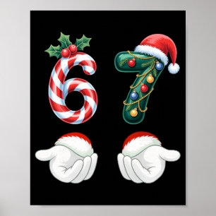 Poster Drôles 67 Christmas Pajamas Six Seven Meme 6 7 Elf