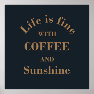 Poster drôles citations de café