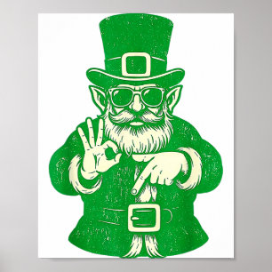 Poster Drôles Leprechauns Disent 6 7 Six Sept St Patricks