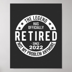 Poster drôles retraite, retraités, pompier à la retraite,