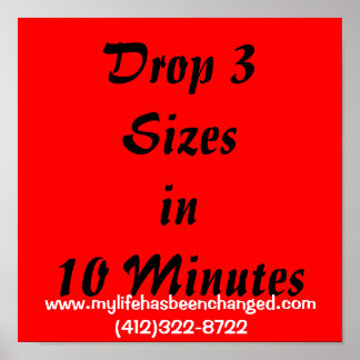 Poster Drop 3 Sizesin 10 Minutes, www.mysauvetage hasbeen